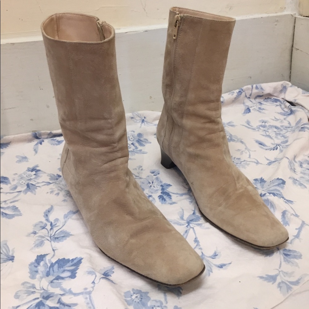Cole Hagan tan suede leather booties size 8